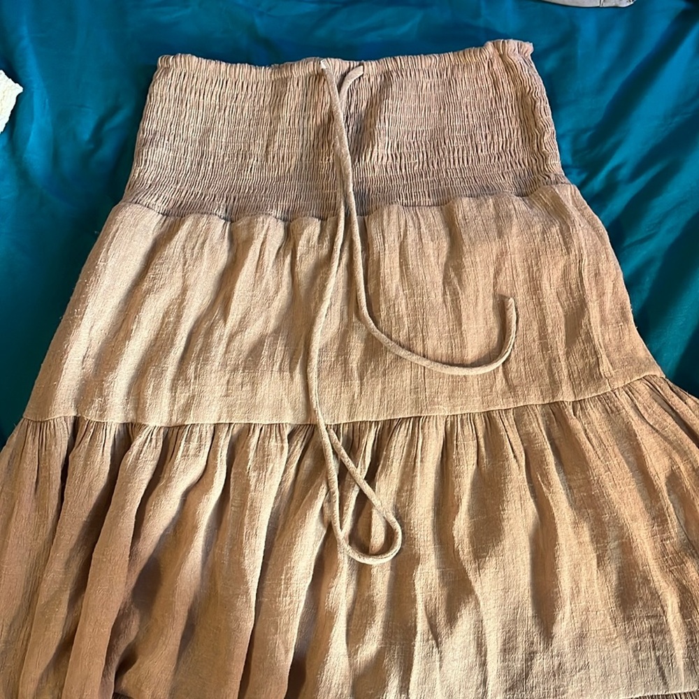 Long brown beach skirt